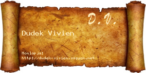 Dudek Vivien névjegykártya